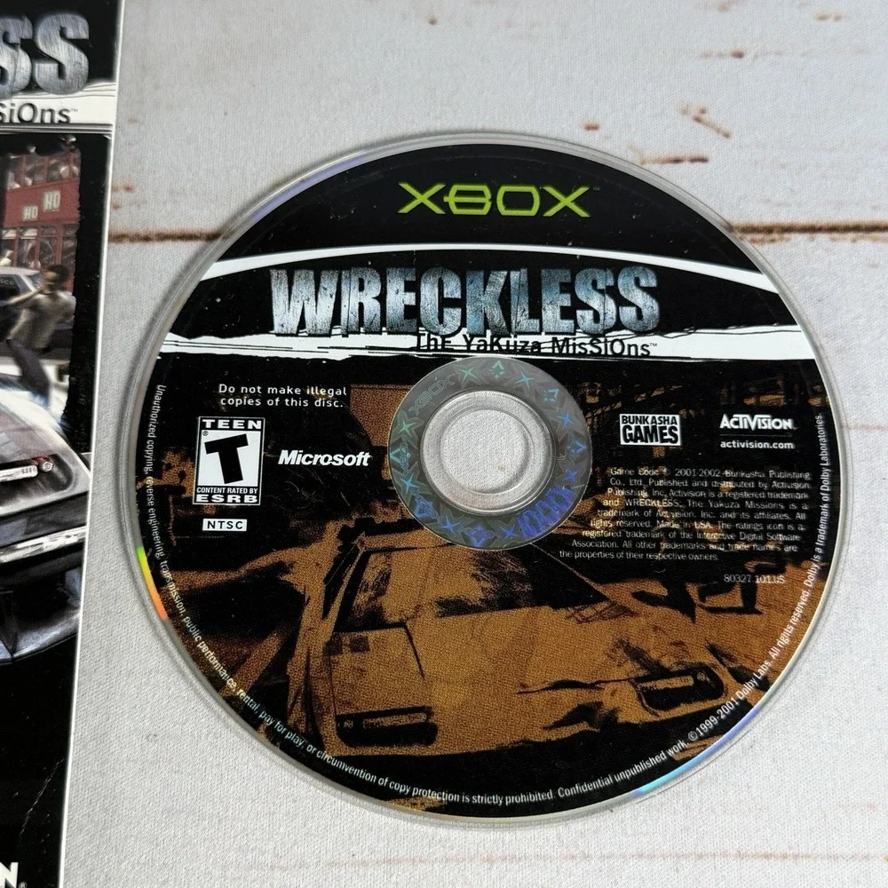 XB Wreckless: The Yakuza Missions - Tested - Complete - Xbox